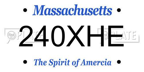 240XHE Massachusetts License Plate
