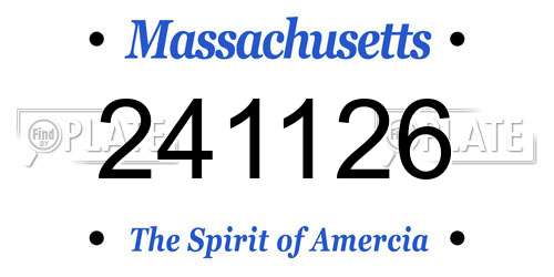 241126 Massachusetts License Plate