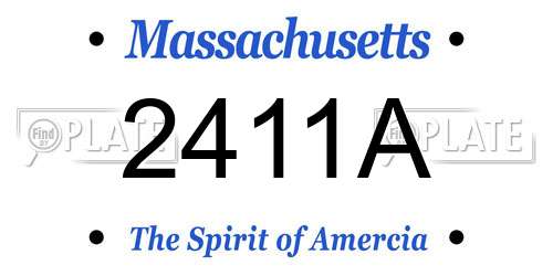 2411A Massachusetts License Plate