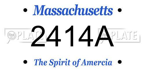 2414A Massachusetts License Plate