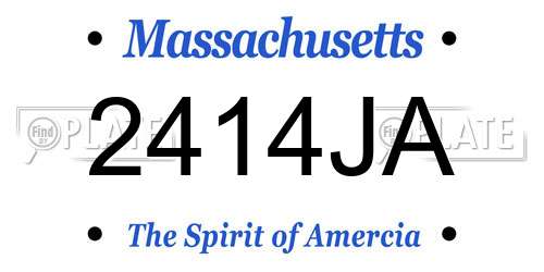 2414JA Massachusetts License Plate