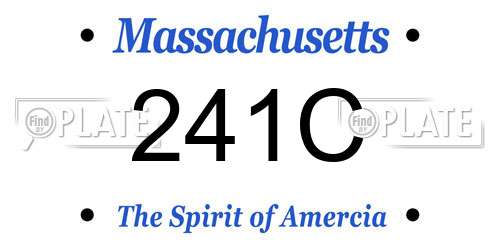 241C Massachusetts License Plate