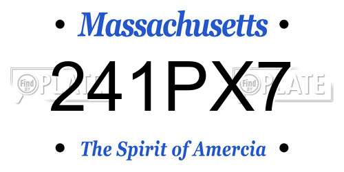 241PX7 Massachusetts License Plate