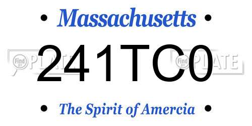 241TC0 Massachusetts License Plate