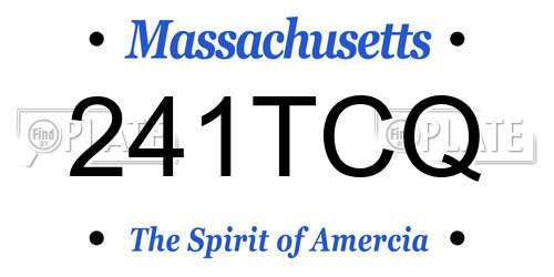 241TCQ Massachusetts License Plate