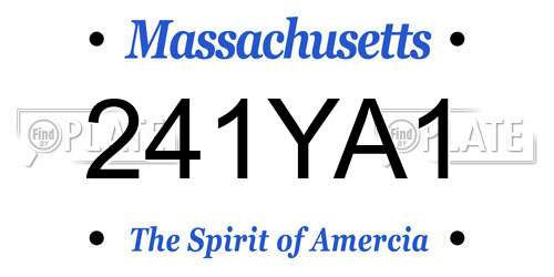 241YA1 Massachusetts License Plate