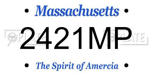 2421MP Massachusetts License Plate