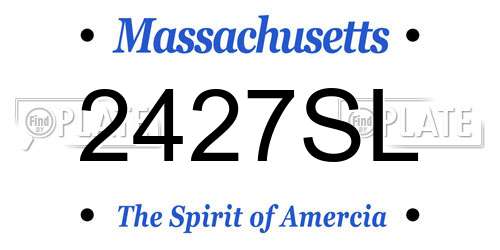 2427SL Massachusetts License Plate