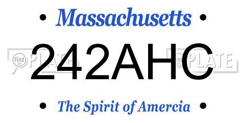 242AHC Massachusetts License Plate