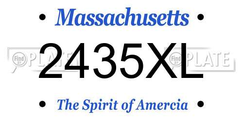 2435XL Massachusetts License Plate