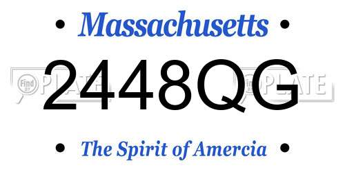 2448QG Massachusetts License Plate