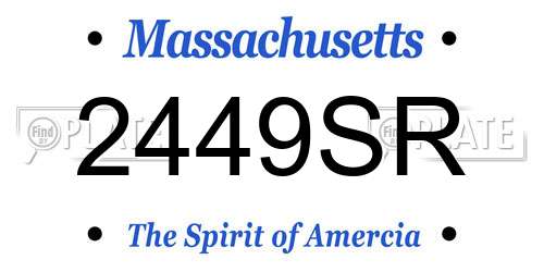 2449SR Massachusetts License Plate