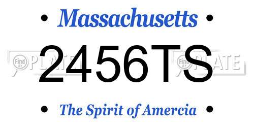 2456TS Massachusetts License Plate