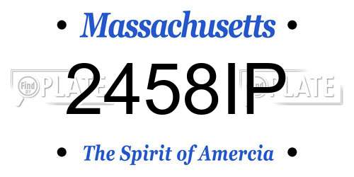 2458IP Massachusetts License Plate