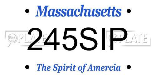 245SIP Massachusetts License Plate