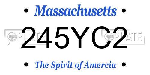 245YC2 Massachusetts License Plate