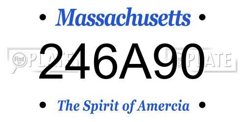246A90 Massachusetts License Plate