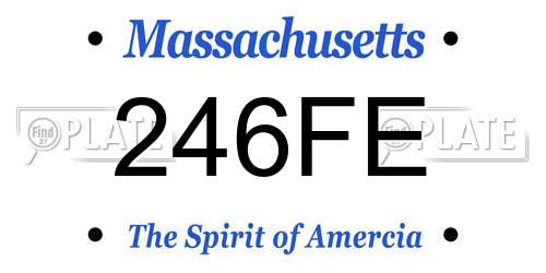 246FE Massachusetts License Plate