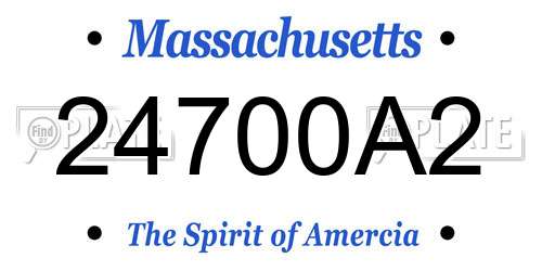 24700A2 Massachusetts License Plate