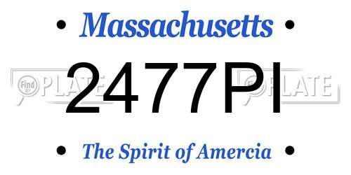 2477PI Massachusetts License Plate