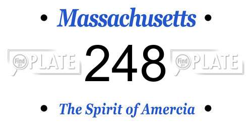248 Massachusetts License Plate