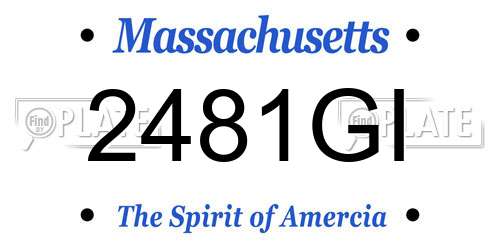 2481GI Massachusetts License Plate