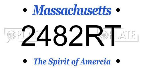 2482RT Massachusetts License Plate