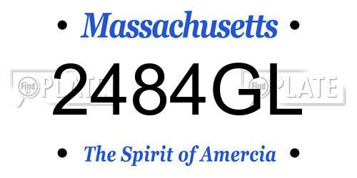 2484GL Massachusetts License Plate