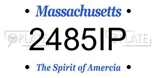2485IP Massachusetts License Plate