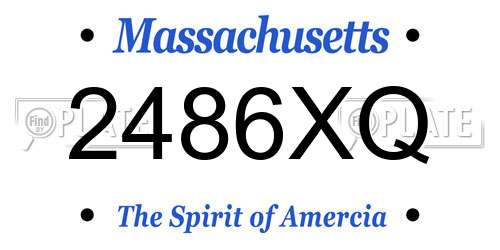 2486XQ Massachusetts License Plate