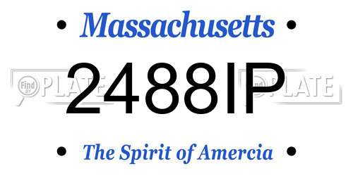 2488IP Massachusetts License Plate