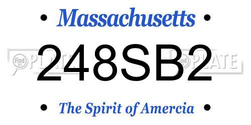 248SB2 Massachusetts License Plate