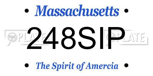 248SIP Massachusetts License Plate