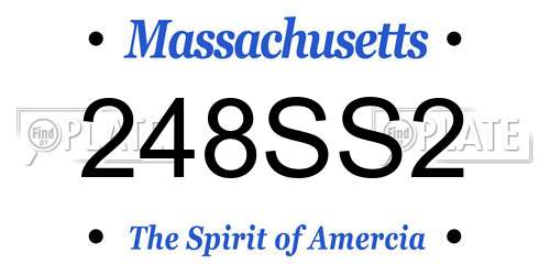 248SS2 Massachusetts License Plate