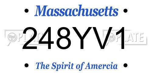 248YV1 Massachusetts License Plate