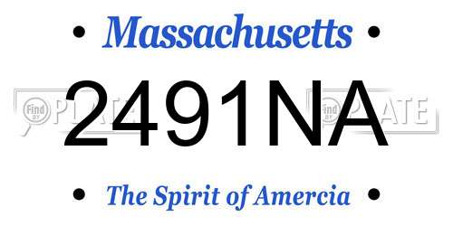 2491NA Massachusetts License Plate