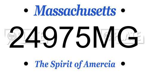24975MG Massachusetts License Plate