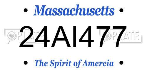 24AI477 Massachusetts License Plate