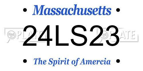 24LS23 Massachusetts License Plate
