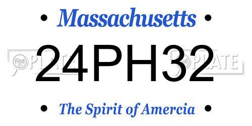 24PH32 Massachusetts License Plate