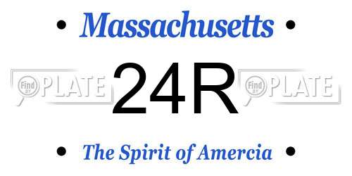 24R Massachusetts License Plate