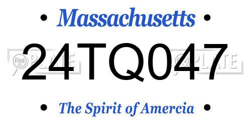 24TQ047 Massachusetts License Plate