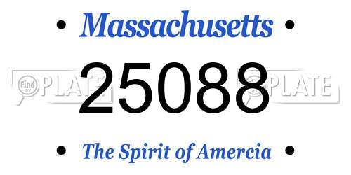 25088 Massachusetts License Plate
