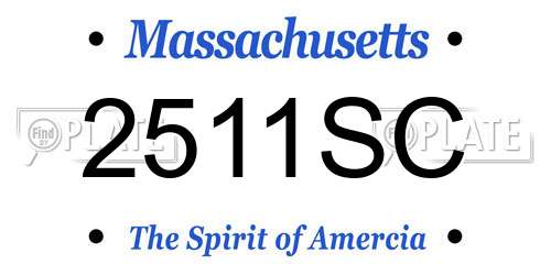 2511SC Massachusetts License Plate