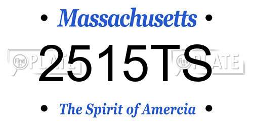 2515TS Massachusetts License Plate