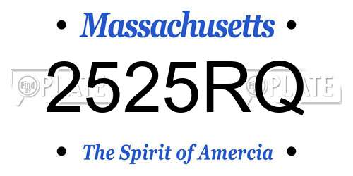 2525RQ Massachusetts License Plate