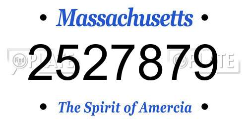 2527879 Massachusetts License Plate