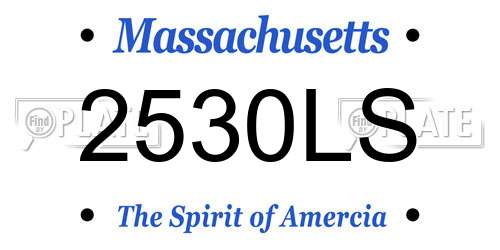 2530LS Massachusetts License Plate