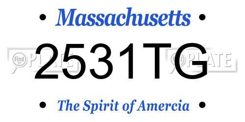 2531TG Massachusetts License Plate