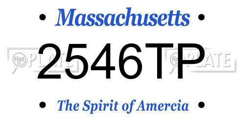 2546TP Massachusetts License Plate